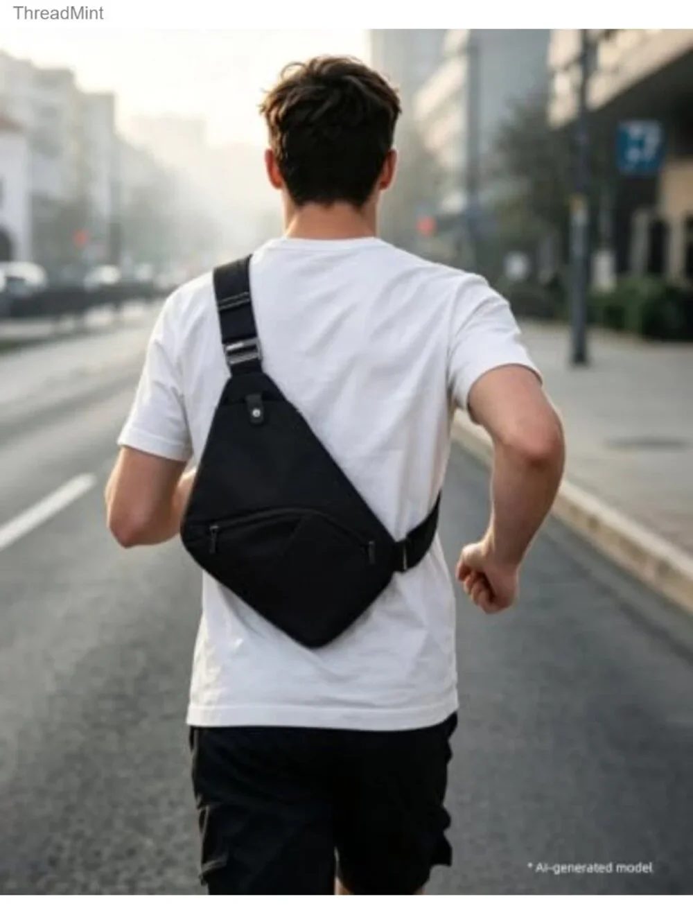 OSOCE Sling Bag Men RFID Blocking Quick-Release Buckle Anti-Theft Crossbody